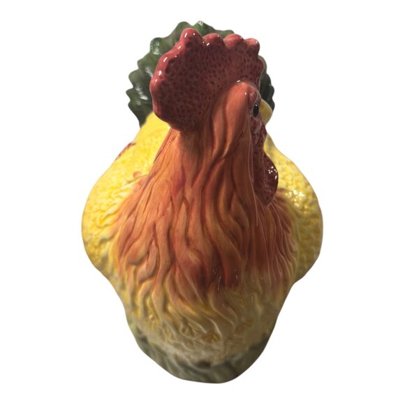 Vintage Ceramic Rooster Cookie Jar Collectible Kitchen Decor 12" L X 10" H Multi - Picture 9 of 12
